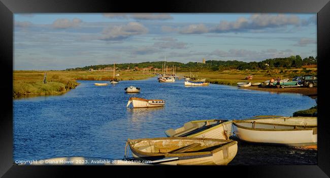 Blakeney Habour   Framed Print by Diana Mower