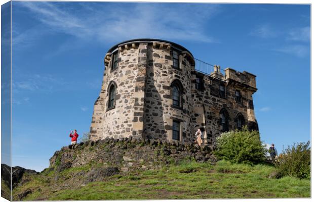 Observatory House Gothic Tower In Edinburgh Canvas Print by Artur Bogacki