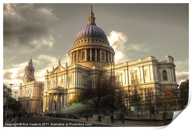 St Pauls Cathedral Print by Rob Hawkins