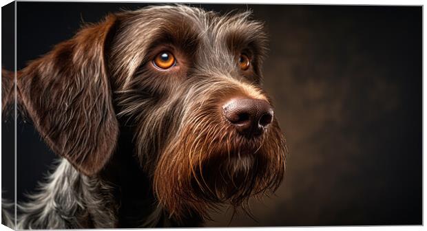 German Wirehaired Pointer Canvas Print by K9 Art