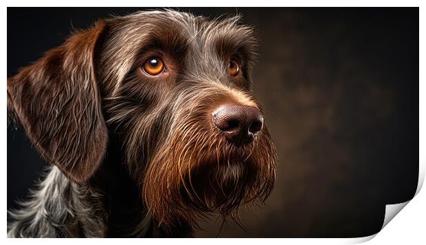 German Wirehaired Pointer Print by K9 Art