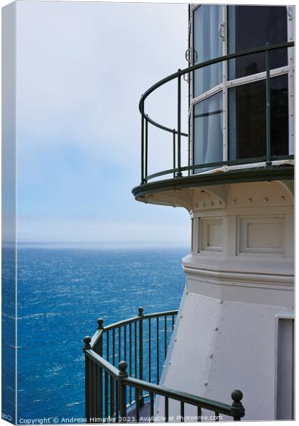 Point Reyes Lighthouse - Windows and Observation Deck Canvas Print by Andreas Himmler