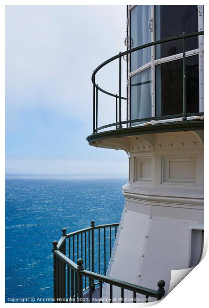 Point Reyes Lighthouse - Windows and Observation Deck Print by Andreas Himmler