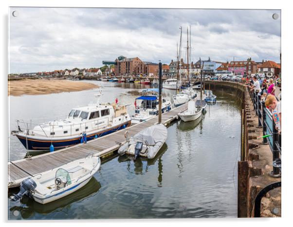Wells next the Sea harbour panorama Acrylic by Jason Wells