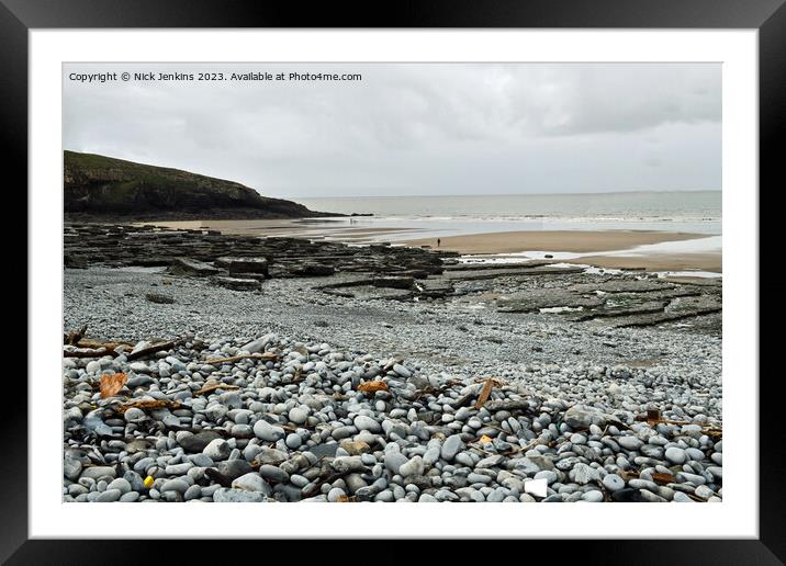 Dunraven Bay Vale of Glamorgan Coast in November  Framed Mounted Print by Nick Jenkins