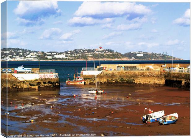 Harbour Low Tide Canvas Print by Stephen Hamer