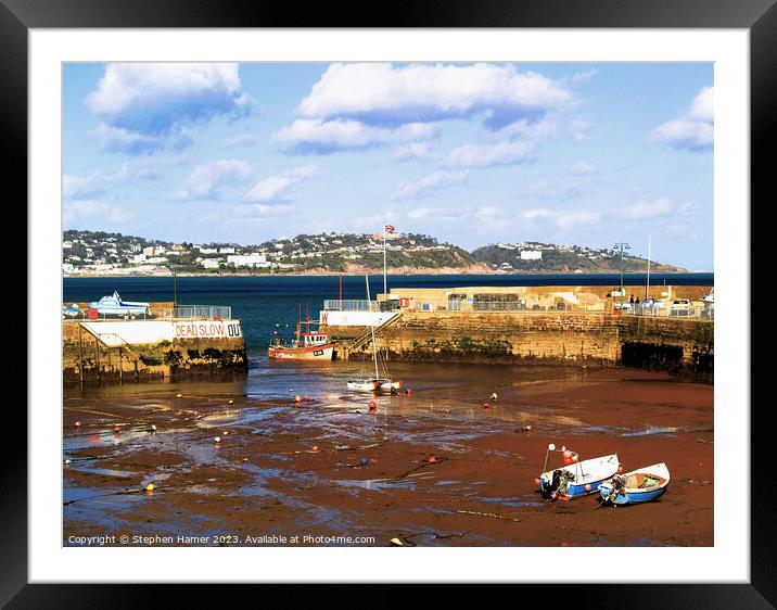 Harbour Low Tide Framed Mounted Print by Stephen Hamer