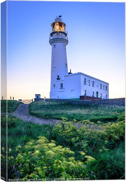 Flamborough Lighthouse Canvas Print by Darrell Evans
