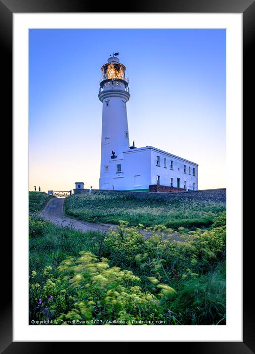 Flamborough Lighthouse Framed Mounted Print by Darrell Evans