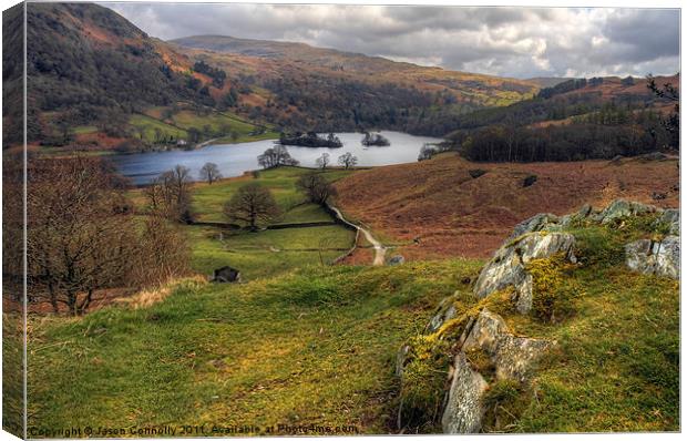Rydal Water Views Canvas Print by Jason Connolly