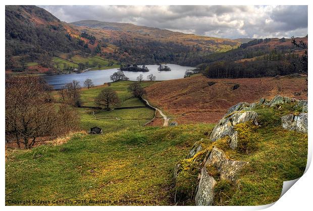 Rydal Water Views Print by Jason Connolly