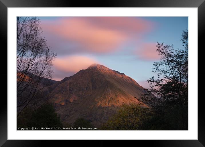 sunset mountain 966 Framed Mounted Print by PHILIP CHALK