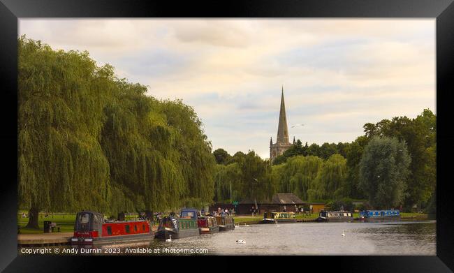 River Avon at Stratford Upon Avon Framed Print by Andy Durnin