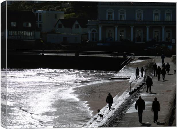 Seaside Silhouettes Canvas Print by Stephen Hamer