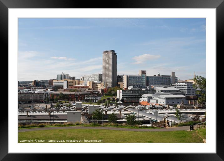 Sheffield skyline panorama Framed Mounted Print by Kevin Round