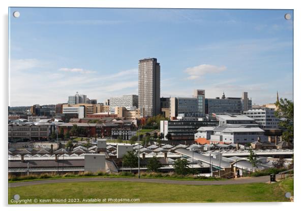 Sheffield skyline panorama Acrylic by Kevin Round