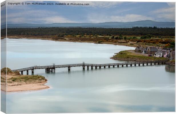 Lossiemouth's Iconic Wooden Bridge Canvas Print by Tom McPherson