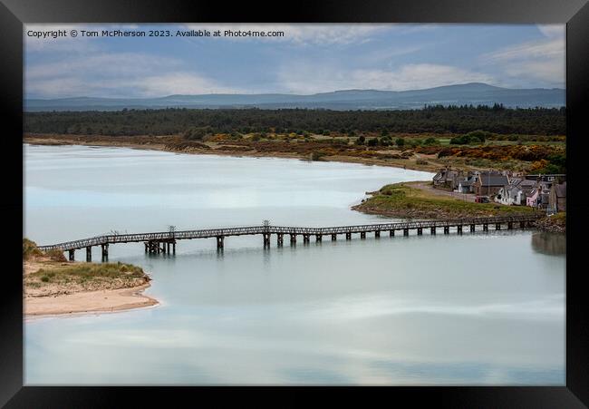 Lossiemouth's Iconic Wooden Bridge Framed Print by Tom McPherson