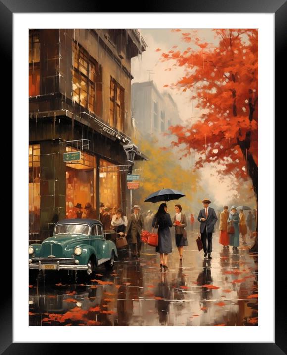 An autumn scene from my dream Framed Mounted Print by Zahra Majid