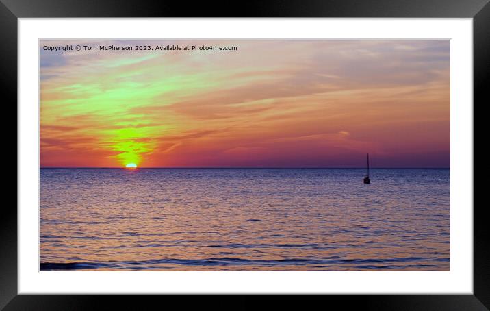 Sunset Seascape Framed Mounted Print by Tom McPherson