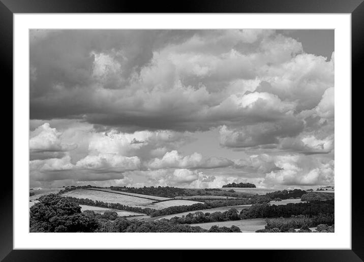 South Downs Clouds Framed Mounted Print by Malcolm McHugh