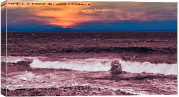 Sunset Across The Moray Firth Canvas Print by Tom McPherson