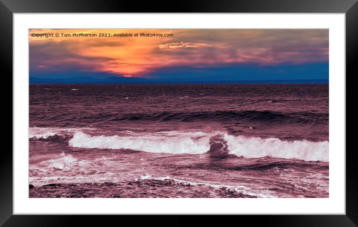 Sunset Across The Moray Firth Framed Mounted Print by Tom McPherson