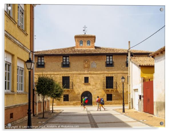 Typical Navarran style house - Uterga Acrylic by Laszlo Konya