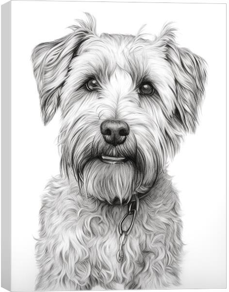 Glen Of Imaal Terrier Pencil Drawing Canvas Print by K9 Art