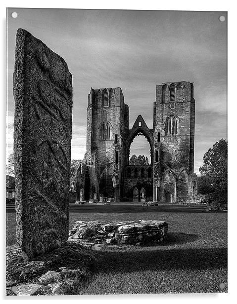 Pictish Stone Elgin Acrylic by Wayne Molyneux