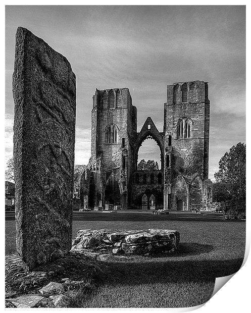 Pictish Stone Elgin Print by Wayne Molyneux