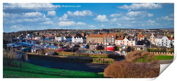 Eyemouth Panorama Print by Navin Mistry