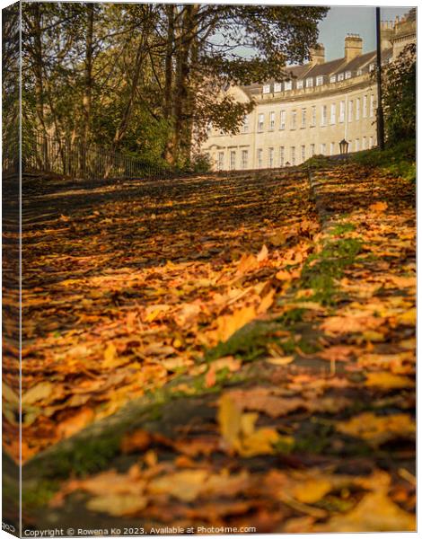 Abstract Fall mood photo of cotswold city Bath in Autumn Canvas Print by Rowena Ko