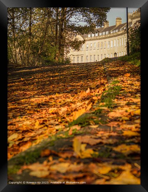 Abstract Fall mood photo of cotswold city Bath in Autumn Framed Print by Rowena Ko