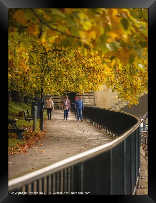 Fall mood photo of cotswold city Bath in Autumn Framed Print by Rowena Ko