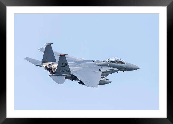 F-15E Strike Eagle banks after take off Framed Mounted Print by Jason Wells