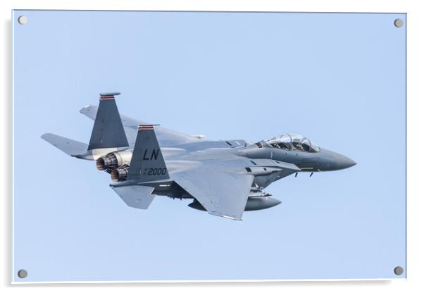 F-15E Strike Eagle banks after take off Acrylic by Jason Wells