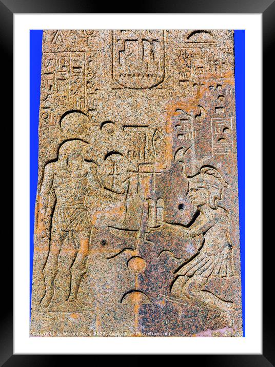 Hieroglyphs Obelisk Sallustiano Trinita Dei Monti Spanish Steps  Framed Mounted Print by William Perry