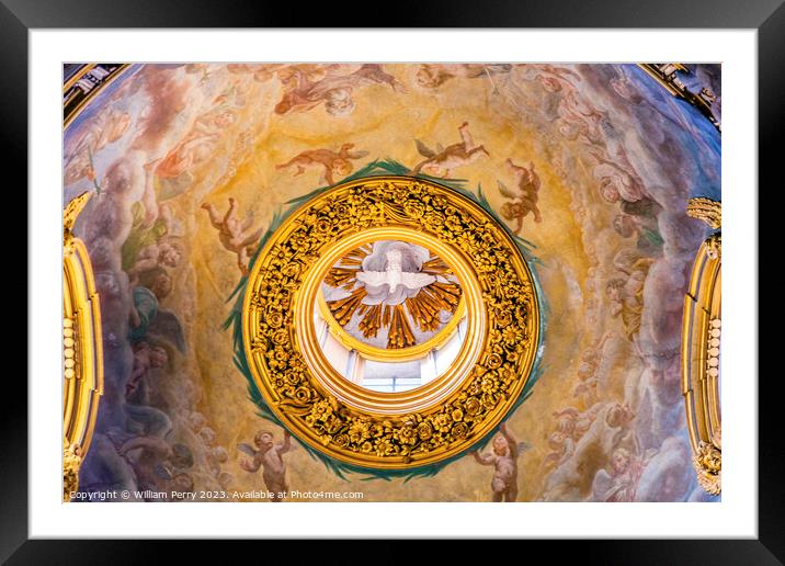  Holy Spirit Fresco Santa Maria Maddalena Church Rome Italy Framed Mounted Print by William Perry