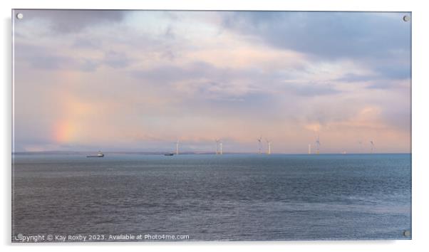 Aberdeen wind farm Acrylic by Kay Roxby