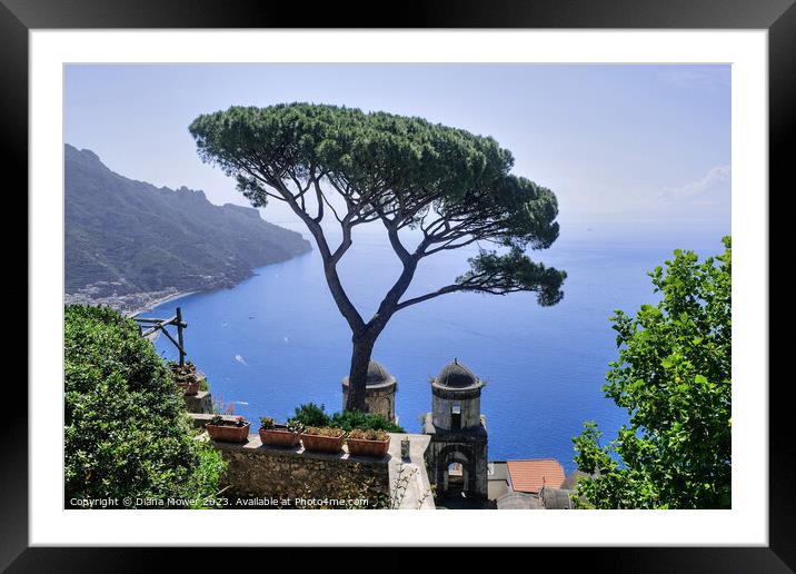 Ravello Views Italy Framed Mounted Print by Diana Mower