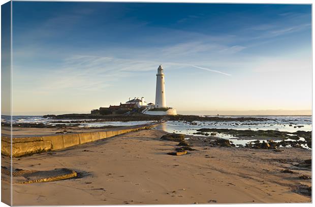 St Marys Lighthouse Canvas Print by Kevin Tate
