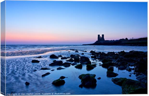 Reculver at the blue hour 1 Canvas Print by Alan Payton