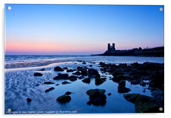 Reculver at the blue hour 1 Acrylic by Alan Payton