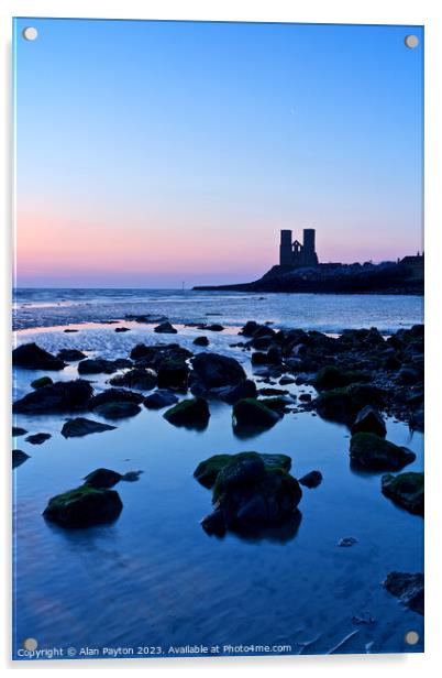 Reculver at the blue hour 2 Acrylic by Alan Payton