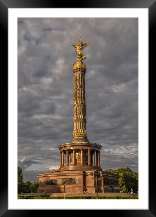 The Victory Column In Berlin Framed Mounted Print by Artur Bogacki