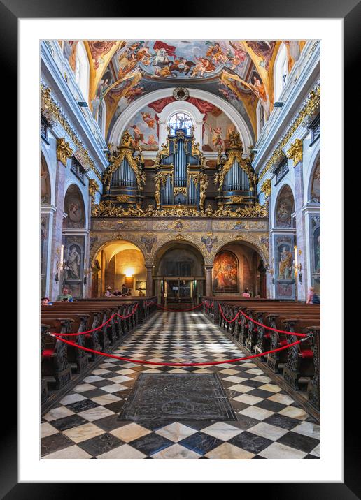 Ljubljana Cathedral Interior With Organs Framed Mounted Print by Artur Bogacki