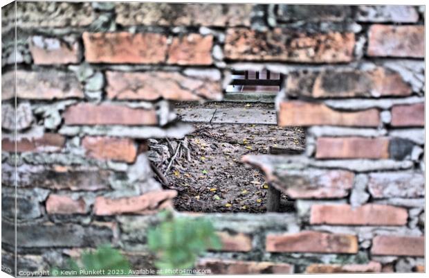 The Other Side  of a brick wall Canvas Print by Kevin Plunkett