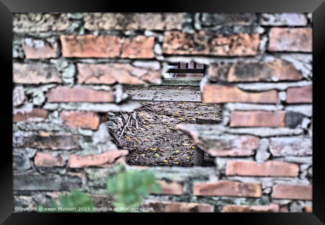 The Other Side  of a brick wall Framed Print by Kevin Plunkett