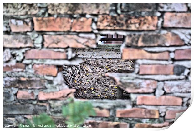 The Other Side  of a brick wall Print by Kevin Plunkett